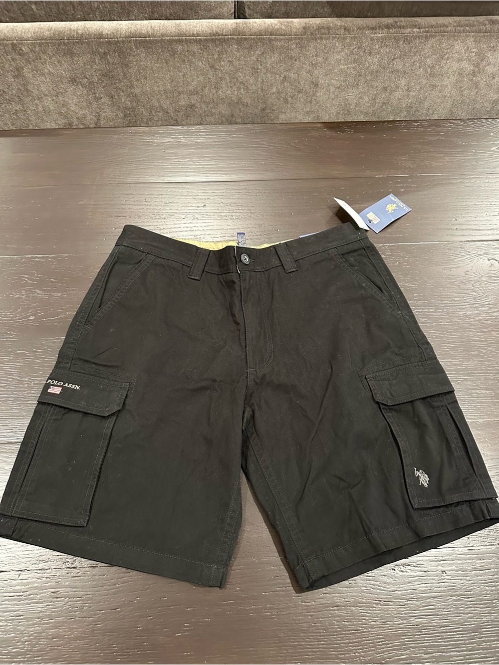 U.S. Polo Assn. Black Men's Cargo Shorts